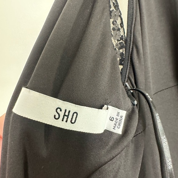 NWT Tadashi Shoji SHO Ashley Halter Lace Open Back Sequin WideLeg Jumpsuit Sz 6 - Picture 10 of 12